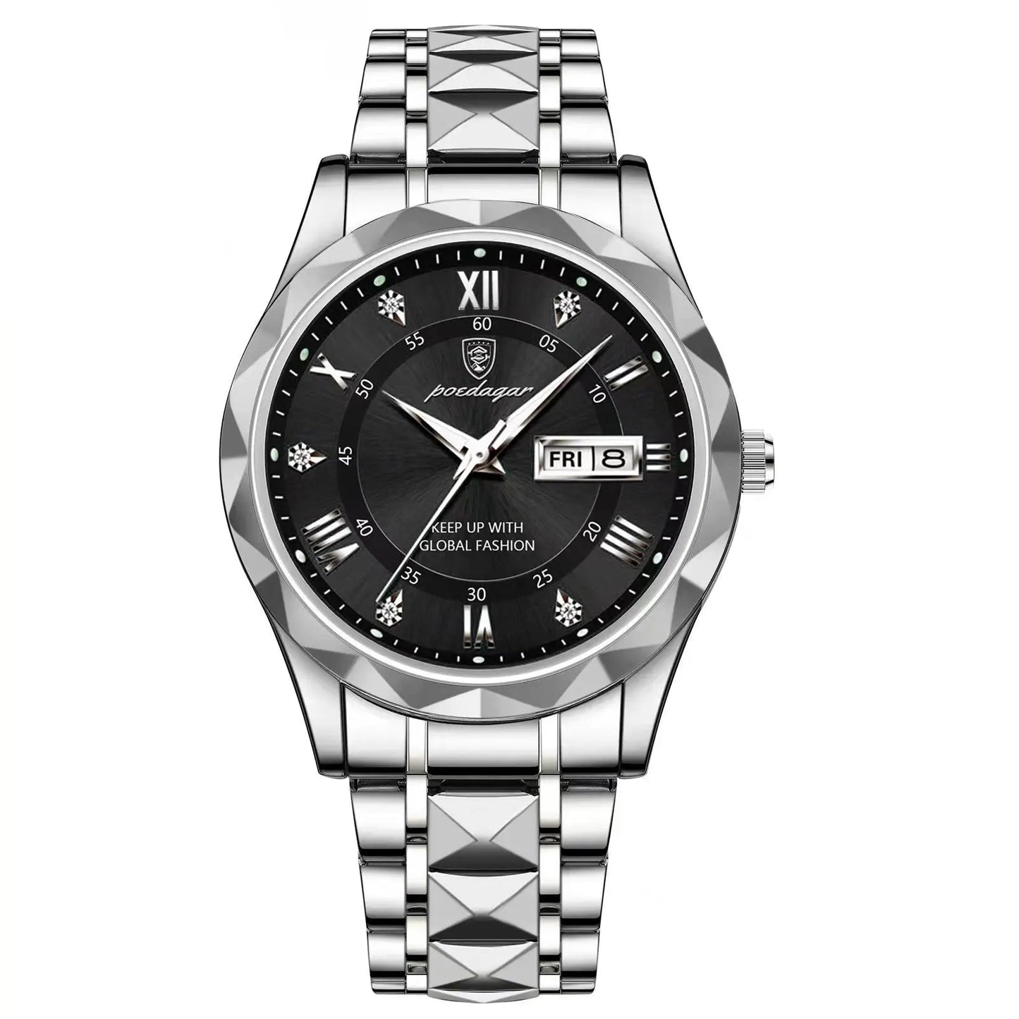 Luxury Man Wristwatch Waterproof Rust resistant Stainless Steel