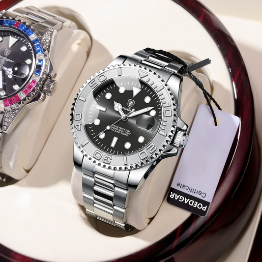 Luxury Men Watch Business Quartz Waterproof Stainless Steel