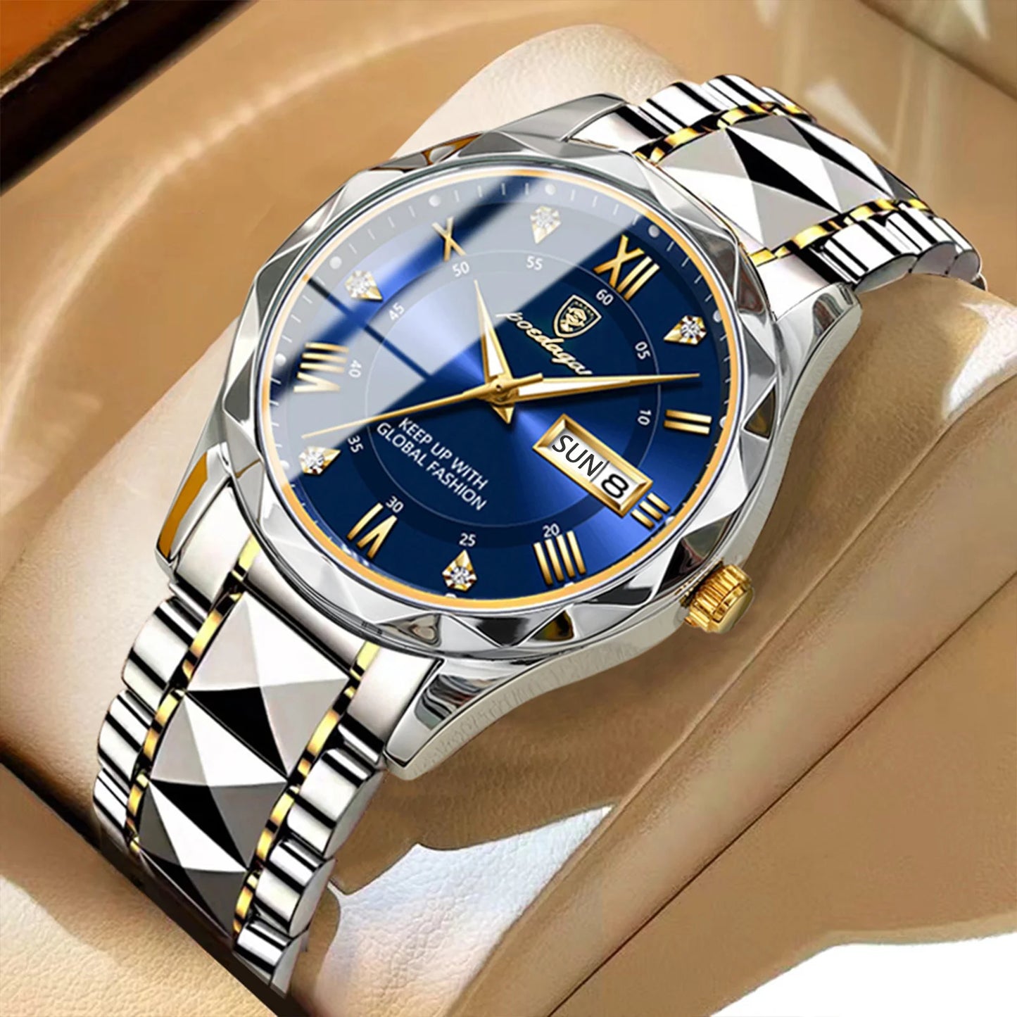Luxury Man Wristwatch Waterproof Rust resistant Stainless Steel