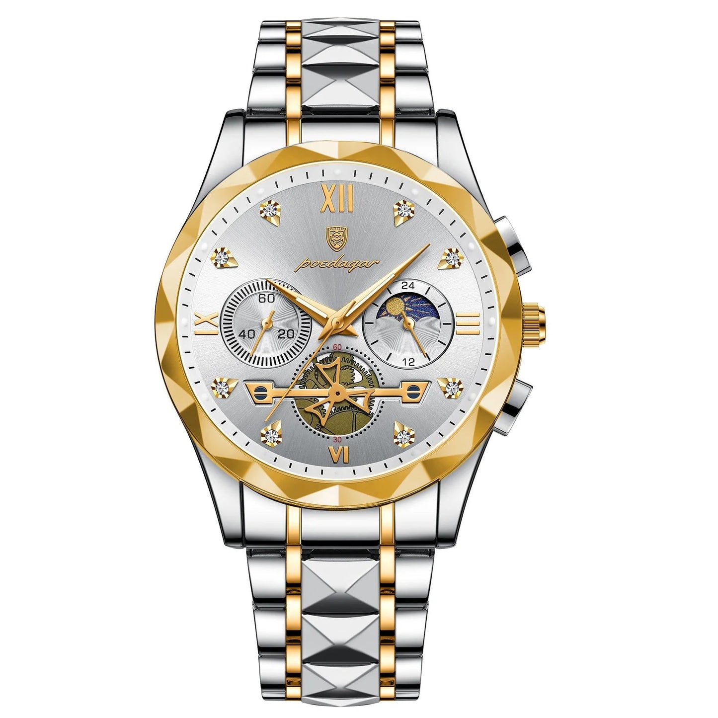 Luxury Man Wristwatch Waterproof Luminous Stainless Steel