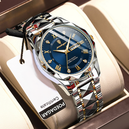 Luxury Man Wristwatch Waterproof Rust resistant Stainless Steel