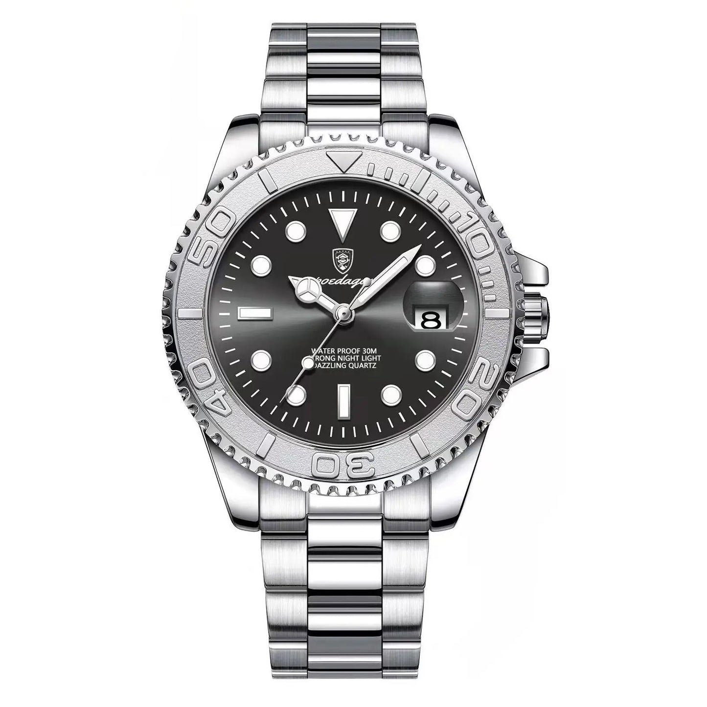 Luxury Men Watch Business Quartz Waterproof Stainless Steel