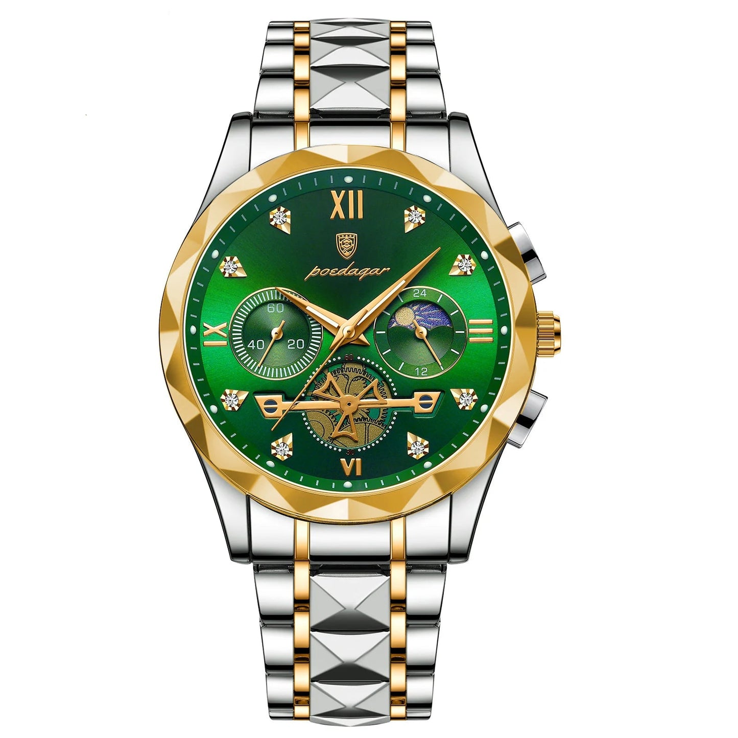 Luxury Man Wristwatch Waterproof Luminous Stainless Steel