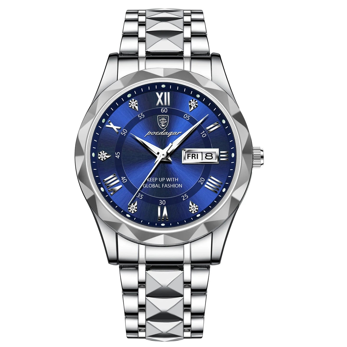 Luxury Man Wristwatch Waterproof Rust resistant Stainless Steel