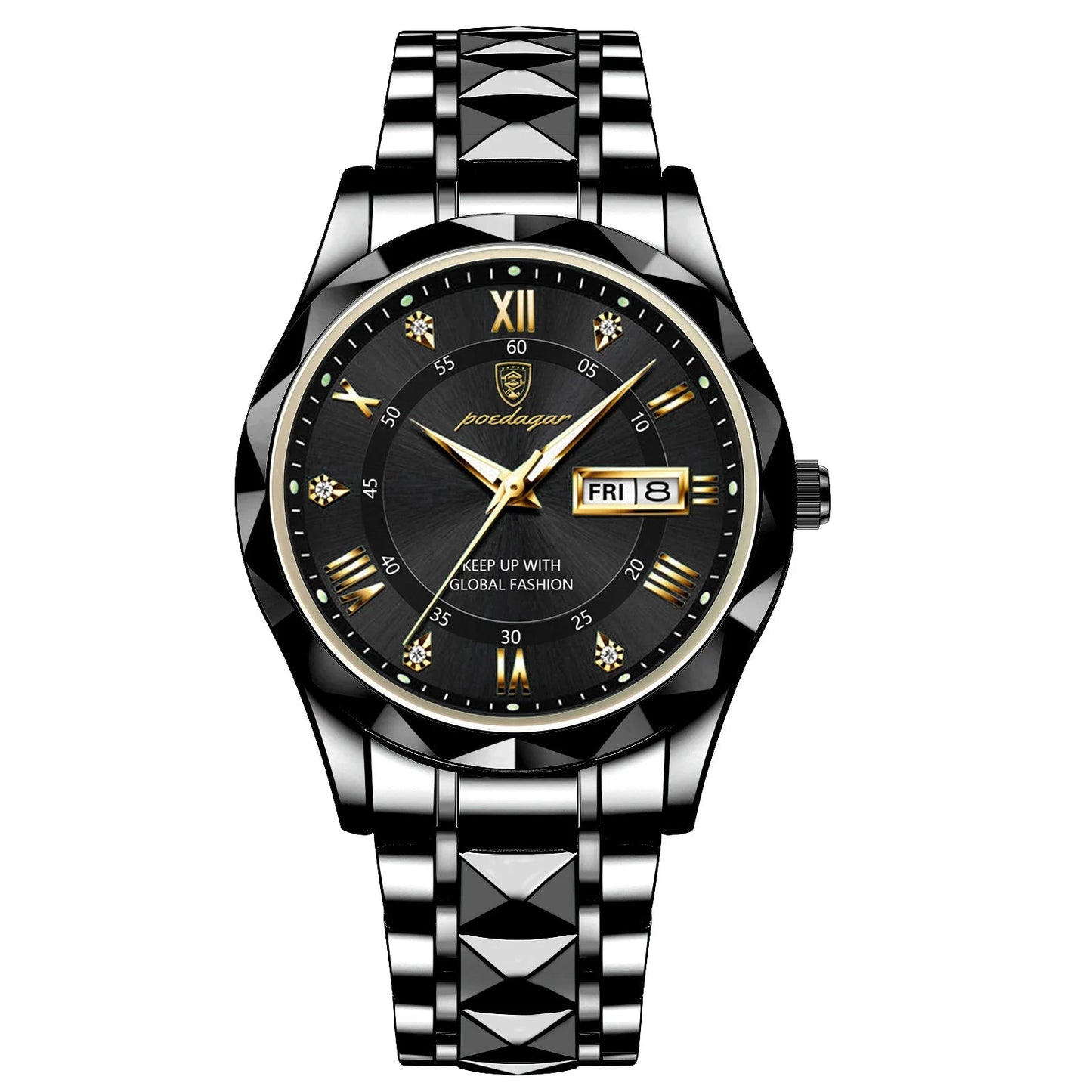 Luxury Man Wristwatch Waterproof Rust resistant Stainless Steel